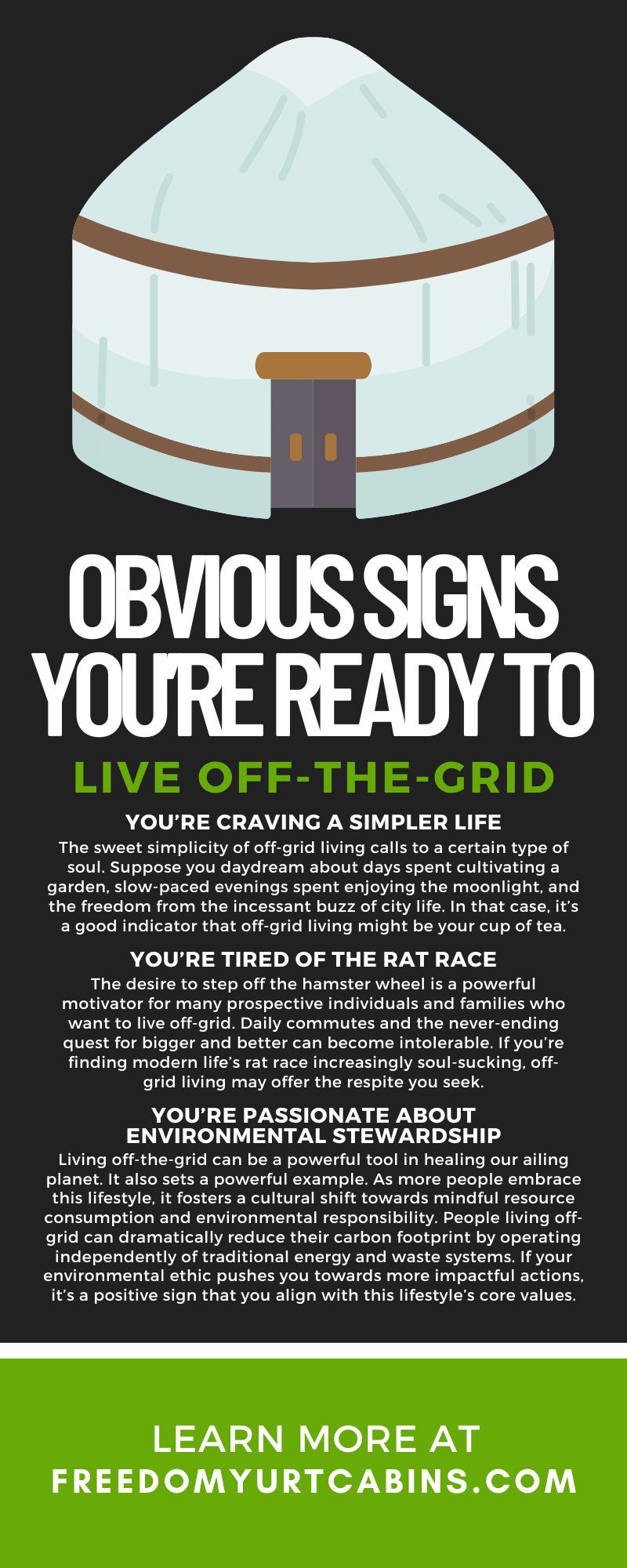 7 Obvious Signs You’re Ready To Live Off-the-Grid